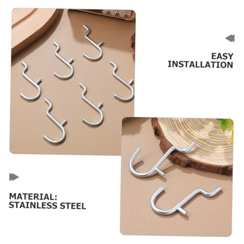 PENIKOKO 10 Stück Teiliges Edelstahl Lochplattenhaken mit Glatter Oberfläche Starke Metallhaken für Vielseitige Aufbewahrung in Werkstatt Garage Büro und Supermarktregalen PENIKOKO 10 Stück Teiliges Edelstahl Lochplattenhaken mit Glatter Oberfläche Starke Metallhaken für Vielseitige Aufbewahrung in Werkstatt Garage Büro und Supermarktregalen von PENIKOKO