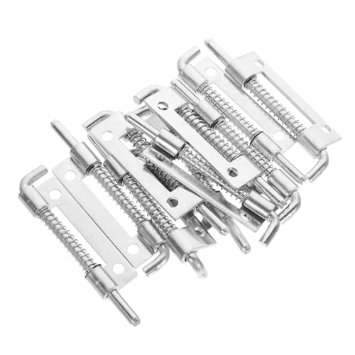 PENIKOKO 10 Stück Teiliges Federriegel Türschloss aus Galvanisiertem Eisen Federbelasteter Riegel mit Flacher Platte und Lochdesign Automatische Rückfederung für Schrank und Türsicherungen PENIKOKO 10 Stück Teiliges Federriegel Türschloss aus Galvanisiertem Eisen Federbelasteter Riegel mit Flacher Platte und Lochdesign Automatische Rückfederung für Schrank und Türsicherungen von PENIKOKO
