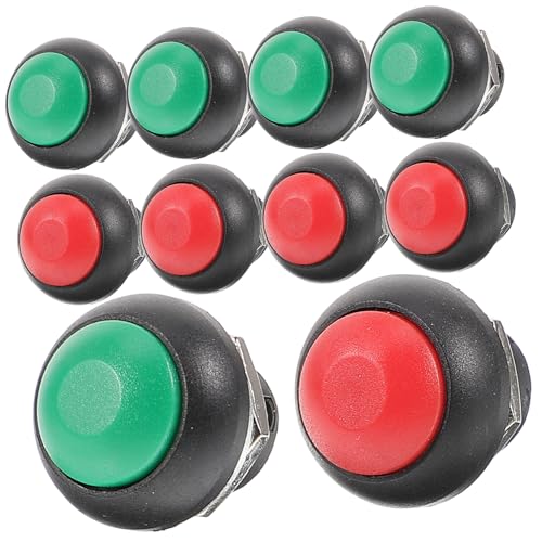 PENIKOKO 10 Stück Teiliges Türklingel taster Selbstzurückstellend Installieren Ersatzknöpfe für Kabelgebundene Türklingeln Geeignet für Büro Schule Party Geburtstag von PENIKOKO