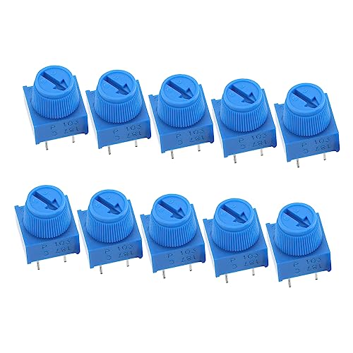 PENIKOKO 10 Stück Trimmer Potentiometer Pin Präzise Einstellbare Widerstände für Breadboard Elektronikprojekte Kompakt Langlebig und Einfach zu Montieren von PENIKOKO