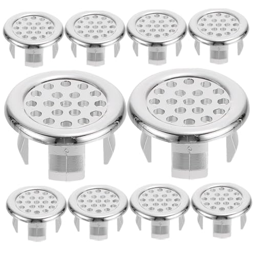 PENIKOKO 10 Stück Überlaufabdeckung Waschbecken Deckel mit Netzring Abflussabdeckung für Bad und Küchenbecken Langlebiger Dekorativer Überlaufschutz PENIKOKO 10 Stück Überlaufabdeckung Waschbecken Deckel mit Netzring Abflussabdeckung für Bad und Küchenbecken Langlebiger Dekorativer Überlaufschutz von PENIKOKO