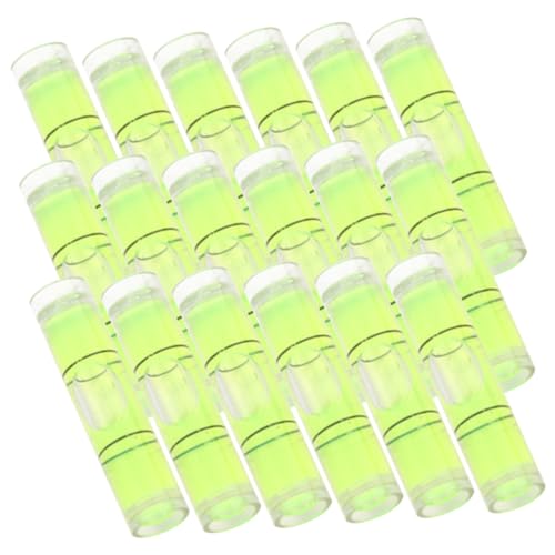 PENIKOKO 100 Stück Fluoreszierende Horizontale Wasserwaage Kleine Präzise Blasenlibelle für Schnurlinien Vielseitiges Ausrichtungswerkzeug für Möbel Bilderrahmen und Bau Ablesbar von PENIKOKO