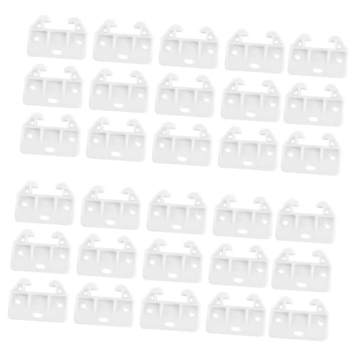 PENIKOKO 100 Stück Schubladenschienen Führungsplatte Weiß Ersatz Schubladenführung Halterung für Möbel Geeignet für Innenmöbel Büro Badschrank Kleiderschrank Einfache Montage Langlebig von PENIKOKO