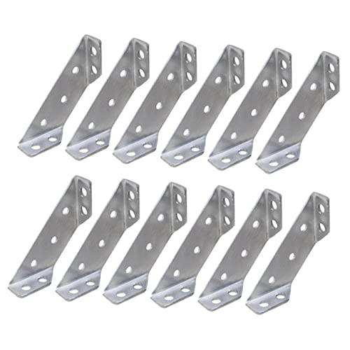 PENIKOKO 12 Stück Eckwinkel Trapezförmige Metallhalterung Robuste Rostfreie Stahlwinkel für Möbel Konstruktionen mit Versenkten Schraublöchern für Montage PENIKOKO 12 Stück Eckwinkel Trapezförmige Metallhalterung Robuste Rostfreie Stahlwinkel für Möbel Konstruktionen mit Versenkten Schraublöchern für Montage von PENIKOKO