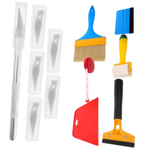 PENIKOKO 12 Stück Teiliges Tapezierwerkzeug mit Rakel Roller und Schaber aus Metall und Abs Langlebig und Vielseitig Einsetzbar für Vliestapete Vinylfolie Fensterfolien und DIY Anwendungen PENIKOKO 12 Stück Teiliges Tapezierwerkzeug mit Rakel Roller und Schaber aus Metall und Abs Langlebig und Vielseitig Einsetzbar für Vliestapete Vinylfolie Fensterfolien und DIY Anwendungen von PENIKOKO