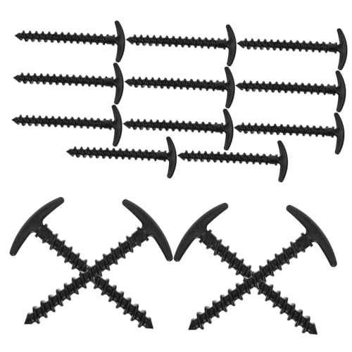 PENIKOKO 15 Stück Teiliges Robuste Kunststoff Zeltheringe Leichte Langlebige Erdanker mit Glattem Spitzen Design Zeltzubehör für Camping Strand Pavillons und Garten von PENIKOKO