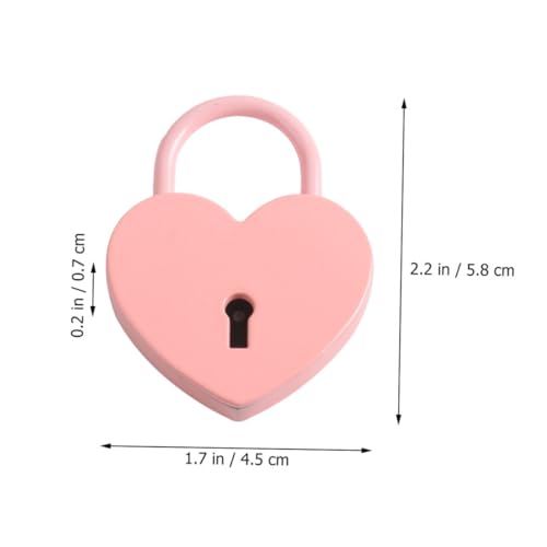 PENIKOKO 2 Sätze Herzschloss für Koffer und Gepäck Liebesschloss mit Schlüssel Robustes Vorhängeschloss aus Zinklegierung Kompakt und Vielseitig für Reisen und Geschenkidee für Liebe und von PENIKOKO