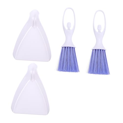PENIKOKO 2 Sätze Mini Kehrset Teilig Ergonomischer Handfeger und Kehrschaufel mit Schrägem Staubeinzug als Käfigreiniger für Hamster Mäuse Vögel und Andere Kleintiere Zufällige Farbe von PENIKOKO