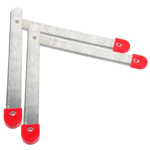 PENIKOKO 2 Stück Aluminiumlegierung Klappscharniere Teiliges mit Arretierung Einfache Montage Stabilisierende Zugstangen für Dachbodentreppen Kompatibel mit Leitern von PENIKOKO