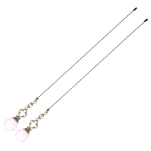 PENIKOKO 2 Stück Beaded Fan Pull Chain Deckenventilator Zugkette Verlängerung Vintage Stil mit Lichtkugel Verstellbar für Deckenlampen und Vorhangdekoration Dekorativ und Funktional von PENIKOKO