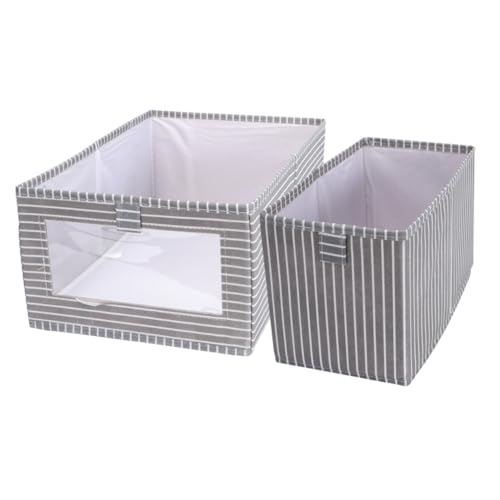 PENIKOKO 2 Stück Faltbare Aufbewahrungsbox Atmungsaktivem Vliesstoff Kleiderschrank Organizer für Kleidung und Accessoires Platzsparend Leicht mit Vertikalen Streifen Verschiedene PENIKOKO 2 Stück Faltbare Aufbewahrungsbox Atmungsaktivem Vliesstoff Kleiderschrank Organizer für Kleidung und Accessoires Platzsparend Leicht mit Vertikalen Streifen Verschiedene von PENIKOKO