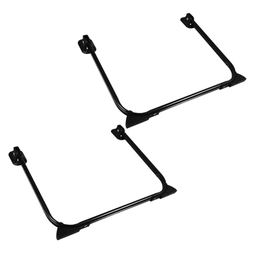 PENIKOKO 2 Stück Klappbare U Förmige Möbelfüße aus Schwarzem Schwere Faltbare Tischbeine für DIY Tischgestell Robuste Klappbare Möbelbeine Korrosionsbeständig und Bodenschonend von PENIKOKO