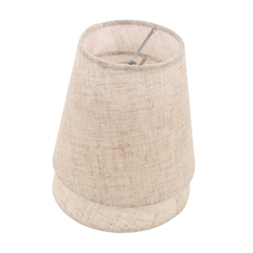 PENIKOKO 2 Stück Kleine Lampenschirme aus Natürlichem Leinen Atmungsaktives Stoffdesign Weiche Beleuchtung Rustikaler Stil Einfache Montage Geeignet für Kerzenlampen Wandleuchten Steh von PENIKOKO