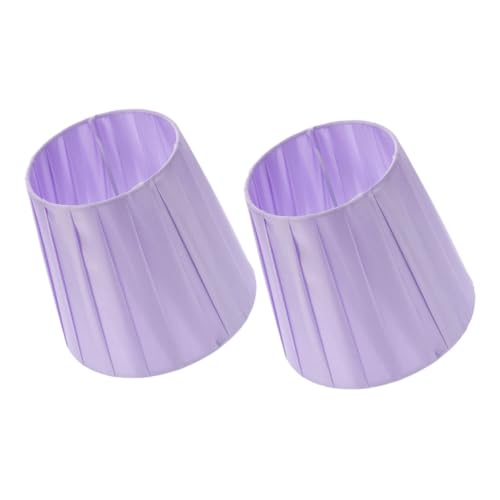 PENIKOKO 2 Stück Kleine Lampenschirme aus Stoff und Eisen Langlebig Weiche Lichtdurchlässigkeit Dekorative Lampenschirm abdeckung für Kronleuchter Wandleuchte Tischlampe Wohnliche von PENIKOKO