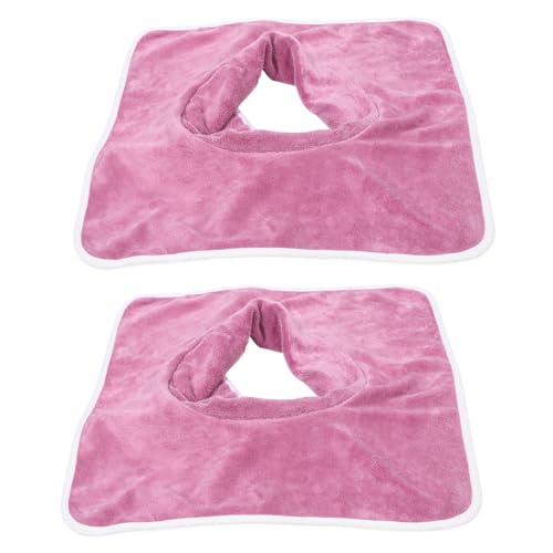 PENIKOKO 2 Stück Massagebett Bezug Wiederverwendbare Abdeckung mit Gesichtsloch Violette Tischdecke für Spa und Massagesalon Atmungsaktiv und Langlebig von PENIKOKO