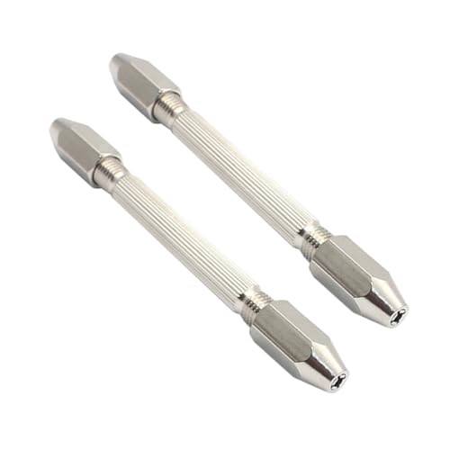 PENIKOKO 2 Stück Professioneller Sechseckiger Handbohrer Pin Vise Doppelseitiges Mini Bohrerhalter Werkzeug für Präzises Uhren und Schmuckreparatur Bohrerdurchmesser von PENIKOKO