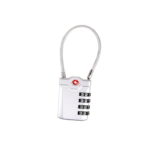 PENIKOKO 2 Stück Stelliges Zahlenschloss für Gepäck Rot Leuchtender Indikator Tsa Genehmigt Sicheres Kofferschloss für Reisen Outdoor mit Robustem Metallgehäuse in Schwarz und Silber PENIKOKO 2 Stück Stelliges Zahlenschloss für Gepäck Rot Leuchtender Indikator Tsa Genehmigt Sicheres Kofferschloss für Reisen Outdoor mit Robustem Metallgehäuse in Schwarz und Silber von PENIKOKO