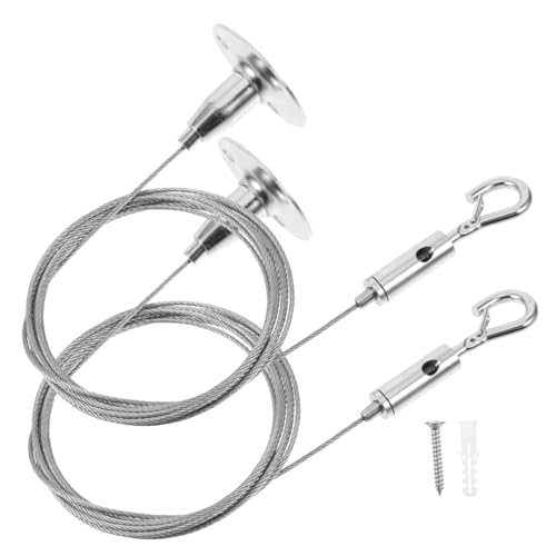 PENIKOKO 2 Stück Teiliges Bilderaufhängung Edelstahl Drahtseil Aufhängung für Bilderschienen Rostbeständig Vielseitig für Galerien Büro und Zuhause Einfache Montage und Verstellbar PENIKOKO 2 Stück Teiliges Bilderaufhängung Edelstahl Drahtseil Aufhängung für Bilderschienen Rostbeständig Vielseitig für Galerien Büro und Zuhause Einfache Montage und Verstellbar von PENIKOKO