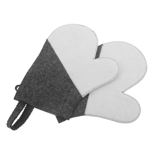PENIKOKO 2 Stück Teiliges Sauna Handschuhe aus Filz Atmungsaktiv Isolierend Komfortabler Hitzeschutz für Spa Dampfbad und Wellness Robust und Vielseitig für Sauna und Dampfraum von PENIKOKO