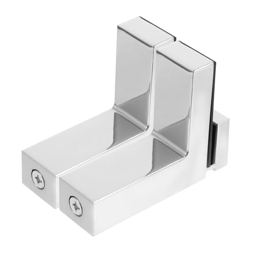 PENIKOKO 2 Stück Teiliges Verstellbares Glasregalhalterung Robuste Wandclips für Dicke Schwebende Glas Holzregale Stabile Klemmhalterung zur Regalbefestigung und Ersatzhalterung von PENIKOKO