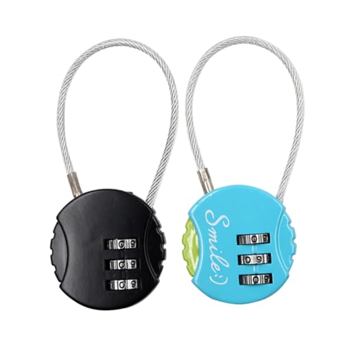 PENIKOKO 2 Stück Teiliges Zahlenschloss mit Stahlseil Diebstahlschutz Kofferschloss für Rucksack Fitnessraum Kleiderschrank Outdoor Langlebig Einfach Zufällige Farbe PENIKOKO 2 Stück Teiliges Zahlenschloss mit Stahlseil Diebstahlschutz Kofferschloss für Rucksack Fitnessraum Kleiderschrank Outdoor Langlebig Einfach Zufällige Farbe von PENIKOKO