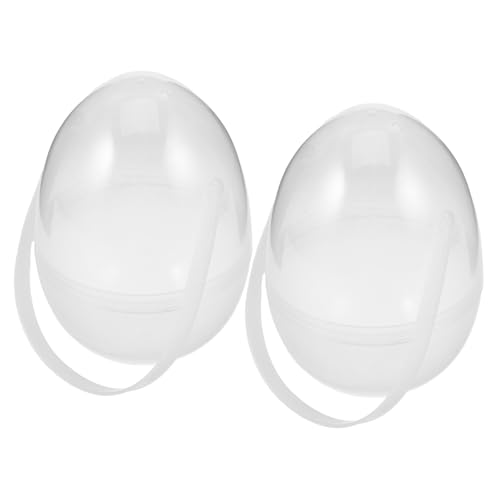 PENIKOKO 2 Stück Transparente Große Befüllbare Kunststoff-eier mit Henkel Robuste Aufbewahrungsboxen Wiederverwendbar Leicht für Osterdekoration Party Überraschungen Diy-füllung PENIKOKO 2 Stück Transparente Große Befüllbare Kunststoff-eier mit Henkel Robuste Aufbewahrungsboxen Wiederverwendbar Leicht für Osterdekoration Party Überraschungen Diy-füllung von PENIKOKO