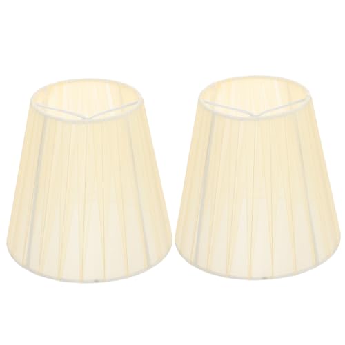 PENIKOKO 2 Stück Transparenter Clips Lichtdurchlässiger Kreativer Lampenschirm für Wandleuchte Stehleuchte Deckenleuchte Einfache Montage Stilvolles Beige von PENIKOKO