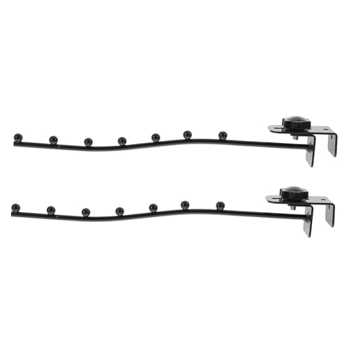 PENIKOKO 2 Stück Verstellbare Kleiderhaken aus Robustem Metall Multifunktionale Garderobenhaken zum Einhängen Platzsparend für Schlafzimmer und Kleidungsgeschäfte Schwarzes Design Hohe von PENIKOKO