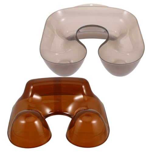 PENIKOKO 2 Stück für Perm-Wasserbecken Friseur Schürzen Frisierbedarf Haarwaschschale für das Waschbecken zu Hause Wandhalterung für Shampoo- und Spülungsspender PVC-Material von PENIKOKO