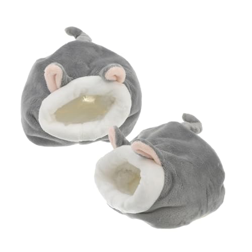 PENIKOKO 2 Stücke Hamster Winterbett mit Ultrasoftem Fleece Warmes Atmungsaktives Kuschelnest für Kleine Haustiere Wie Hamster und Igel Waschbares Pflegeleichtes Schlafhaus von PENIKOKO
