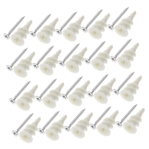 PENIKOKO 20 Sätze Selbstbohrende Trockenbauschrauben mit Spirale Nylon eisen material Grobgewinde für Rigipsplatten und Gipskartonwände Langlebige Expansion Schrauben Einfache Montage von PENIKOKO