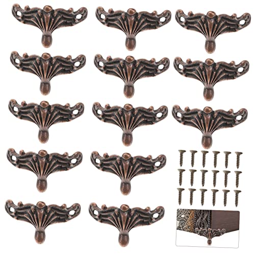 PENIKOKO 25 Stück Teiliges Holzbox Füße aus Robustem Zinklegierung Dekorative Möbel Eckenschutz Stabile Schutzbeine für Schmuckkästchen Geschenkboxen DIY Holzkisten Schrauben Rotbraun PENIKOKO 25 Stück Teiliges Holzbox Füße aus Robustem Zinklegierung Dekorative Möbel Eckenschutz Stabile Schutzbeine für Schmuckkästchen Geschenkboxen DIY Holzkisten Schrauben Rotbraun von PENIKOKO