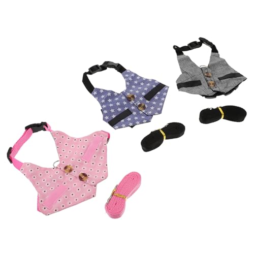 PENIKOKO 3 Sätze Kaninchen Weste Geschirr mit Leine Baumwolle Herrenstil Haustierkleidung für Kleine Hasen Atmungsaktiv Bequem Vielseitig für Alltag und Party S PENIKOKO 3 Sätze Kaninchen Weste Geschirr mit Leine Baumwolle Herrenstil Haustierkleidung für Kleine Hasen Atmungsaktiv Bequem Vielseitig für Alltag und Party S von PENIKOKO