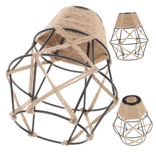 PENIKOKO 3 Stück Handgewebte Lampenschirme aus Natürlichem Material Dekorative Deckenlampenabdeckung Weichlichtdiffusierend Robust und Einfach zu Montieren für Wohnzimmer Esszimmer und PENIKOKO 3 Stück Handgewebte Lampenschirme aus Natürlichem Material Dekorative Deckenlampenabdeckung Weichlichtdiffusierend Robust und Einfach zu Montieren für Wohnzimmer Esszimmer und von PENIKOKO