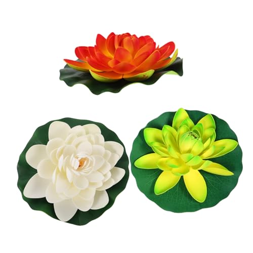 PENIKOKO 3 Stück Simulation Lotusdekoration falsche Blume Schwimmende Blumen im Pool Faux Lotus Blume Lotusblatt Schwimmende Lotusblumen gefälschte Teichpflanzen Simulationsblume Eva PENIKOKO 3 Stück Simulation Lotusdekoration falsche Blume Schwimmende Blumen im Pool Faux Lotus Blume Lotusblatt Schwimmende Lotusblumen gefälschte Teichpflanzen Simulationsblume Eva von PENIKOKO