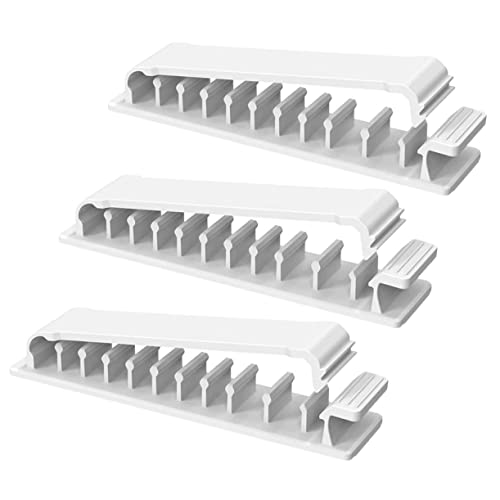 PENIKOKO 3 Stück Teiliges Kabelhalter Set Selbstklebende Kabelorganizer für Schreibtisch zur Kabelorganisation von und Ladekabeln Steckplätze für Verschiedene Kabelgrößen PENIKOKO 3 Stück Teiliges Kabelhalter Set Selbstklebende Kabelorganizer für Schreibtisch zur Kabelorganisation von und Ladekabeln Steckplätze für Verschiedene Kabelgrößen von PENIKOKO