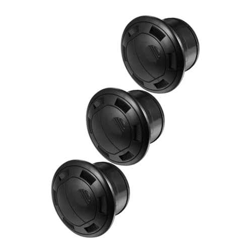 PENIKOKO 3 Stück Teiliges Runde Luftauslässe für Wohnmobile mit Schrauben Schwarze Auto-klimaanlagenventile Ausgewogene Luftzirkulation Sichere Befestigung Einfache Reinigung für Rv Atv von PENIKOKO