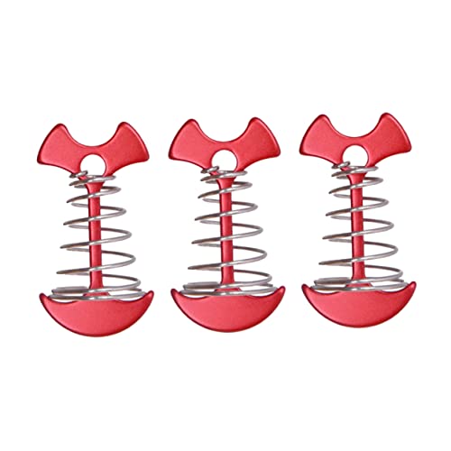 PENIKOKO 3 Stück Zeltheringe Camping Heringe Mit Federhaken Tragbar Und Leicht Für Outdoor Aktivitäten Geeignet Rot PENIKOKO 3 Stück Zeltheringe Camping Heringe Mit Federhaken Tragbar Und Leicht Für Outdoor Aktivitäten Geeignet Rot von PENIKOKO