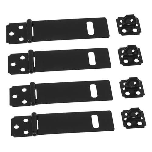 PENIKOKO 4 Sätze Teiliges Robustes Schiebetür-riegelschloss mit Vorhängeschloss Kompatibel Vielseitig für Scheunentüren Schränke Haustierkäfige Garten und Innenbereiche Einfache Montage von PENIKOKO