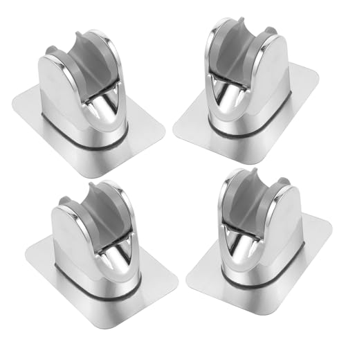PENIKOKO 4 Stück Aluminium Duschkopfhalterung ohne Bohren Handbrause Halterung für Glatte Oberflächen Praktische und Stabile Befestigung Passend für Duschköpfe Einfache Zufällige Farbe von PENIKOKO