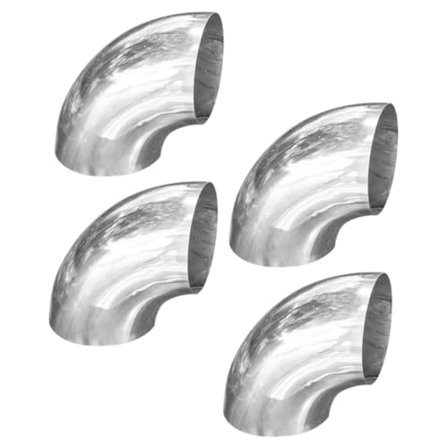 PENIKOKO 4 Stück Edelstahl Handlaufbogen Rohrfitting Teiliges Rostfrei Langlebig Stabil für Treppengeländer Auspuffrohr Zubehör Robust und Einfach zu Montieren von PENIKOKO