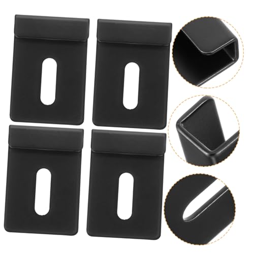 PENIKOKO 4 Stück Heavy Duty Spiegelhalterung Wandmontage Teiliges Edelstahl mit Schraubklemmen für Rahmenlose Spiegel Sichere Wandbefestigung Schwarzer Spiegelclip PENIKOKO 4 Stück Heavy Duty Spiegelhalterung Wandmontage Teiliges Edelstahl mit Schraubklemmen für Rahmenlose Spiegel Sichere Wandbefestigung Schwarzer Spiegelclip von PENIKOKO