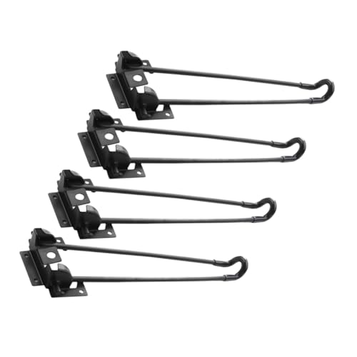 PENIKOKO 4 Stück Klappbare Metall Tischbeine Höhe Faltbare Möbelbeine Robuste Eisen Haarnadel Tischbeine für Esszimmer und Büro ohne Schrauben Einfache Montage Platzsparend von PENIKOKO