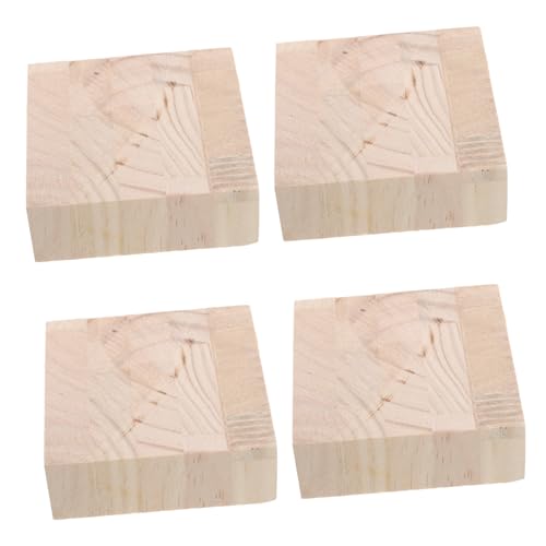 PENIKOKO 4 Stück Möbelerhöhung aus Holz Möbel Risers Stabile Fußerhöhung für Stuhl Sofa Tisch Schutzpads für Kratzfeste Böden und Möbelstandfestigkeit von PENIKOKO