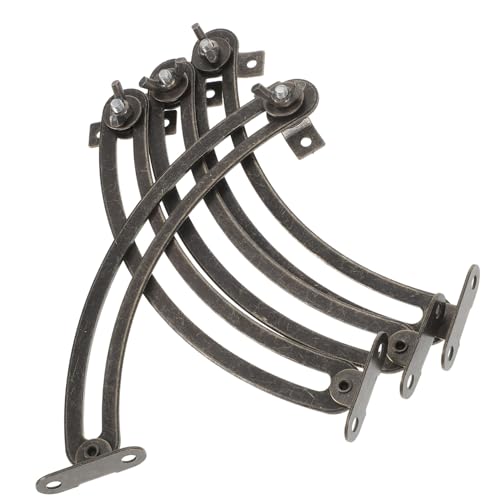 PENIKOKO 4 Stück Teiliges Klappenscharnier Verstellbar Soft Close Lid Support für Schrankklappen Langlebige Metallstütze für Küchenschränke Vielseitig Einsetzbar bei Möbeln und von PENIKOKO