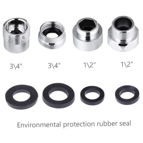 PENIKOKO 4 Stück Teiliges Kupfer Schlauchverbinder Verstärkte Innen und Außengewinde Rostbeständig Langlebig Einsetzbar für Wasserleitungen Praktische Wasseranschlussfittings von PENIKOKO