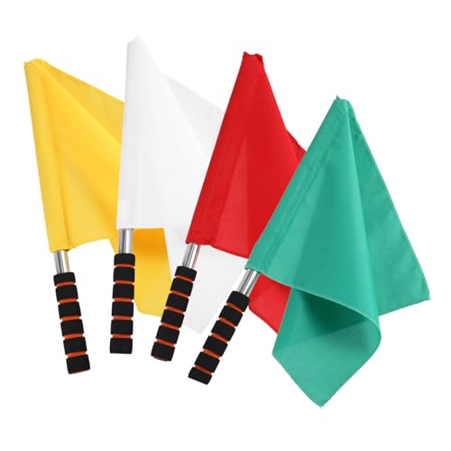 PENIKOKO 4 Stück Teiliges Linienrichter Flaggen Ergonomischem Schwammgriff Wasserfest Langlebig Leichter Edelstahlstab Geeignet für Fußballspiele und Outdoor Wettbewerbe PENIKOKO 4 Stück Teiliges Linienrichter Flaggen Ergonomischem Schwammgriff Wasserfest Langlebig Leichter Edelstahlstab Geeignet für Fußballspiele und Outdoor Wettbewerbe von PENIKOKO