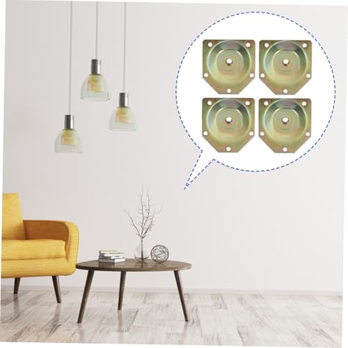 PENIKOKO 4 Stück Teiliges Möbelbein Montageplatten mit Schrauben Schräg Verzinkte Befestigungsplatten für Sofa Stuhl und Tischbeinbefestigung Einfache Installation PENIKOKO 4 Stück Teiliges Möbelbein Montageplatten mit Schrauben Schräg Verzinkte Befestigungsplatten für Sofa Stuhl und Tischbeinbefestigung Einfache Installation von PENIKOKO