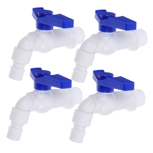 PENIKOKO 4 Stück Teiliges Outdoor Wasserhahn Quick Connector mit Griff Wetterfester Kunststoff Gartenventil Wasserhahn für Waschmaschine Regentonne Bewässerung Schnelles PENIKOKO 4 Stück Teiliges Outdoor Wasserhahn Quick Connector mit Griff Wetterfester Kunststoff Gartenventil Wasserhahn für Waschmaschine Regentonne Bewässerung Schnelles von PENIKOKO