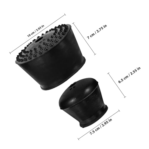 PENIKOKO 4 Stück Teiliges Rutschfeste Gummi fußkappen für Leitern Strapazierfähige Leiterfußschoner Stoßdämpfend Verschleißfest Einfach zu Montieren Geeignet für Metallleitern Schützt von PENIKOKO